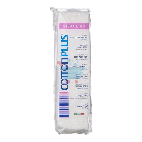 COTTON PLUS DISCHETTI STRUCCANTI QUADRATI 80PZ