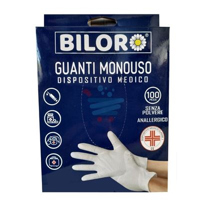 BILORO GUANTI MONOUSO CON PRESIDIO MEDICO SENZA POLVERE 100 PEZZI