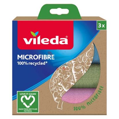 VILEDA PANNO MICROFIBRA RICICLATO 3 PEZZI