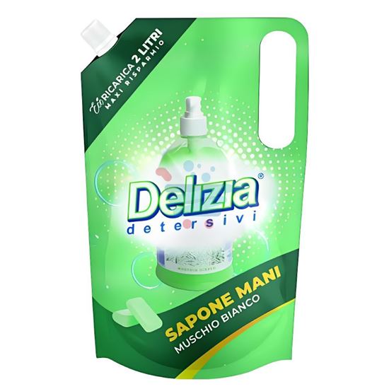 DELIZIA SAPONE LIQUIDO MUSCHO BIANCO IN BUSTA 2LT