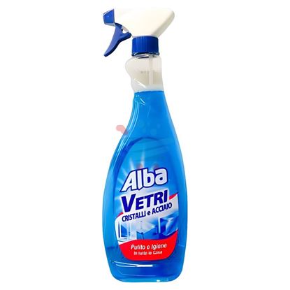 ALBA - Vetri Cristalli E Acciaio - Detergente Per Vetri Spray 625 Ml