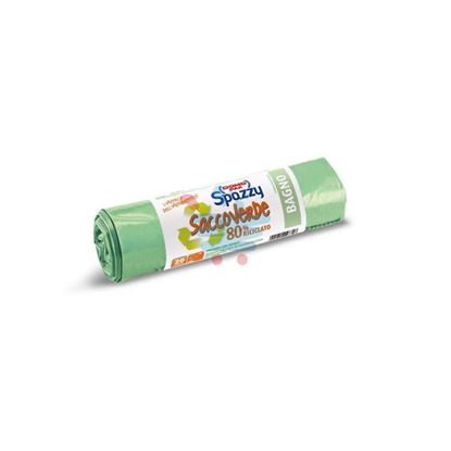 DOMOPAK SPAZZY SACCHETTI SPAZZATURA CON LACCI BAGNO VERDE 20PZ