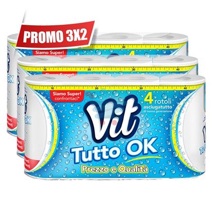 PROMO 3X2 VIT ASCIUGIUGATUTTO OK 4 ROTOLI CARTA CUCINA