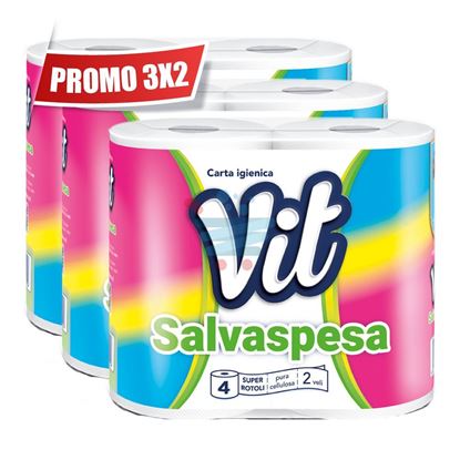 PROMO 3X2 VIT CARTA IGIENICA SALVASPESA 4 ROTOLI