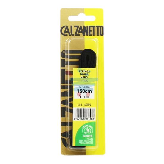 CALZANETTO STRINGHE TONDE 1 PAIO NERO 150CM
