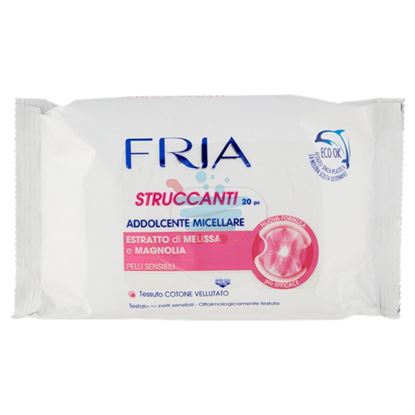 FRIA SALVIETTINE STRUCCANTI MICELLARI PELLI SENSIBILI 20 PEZZI