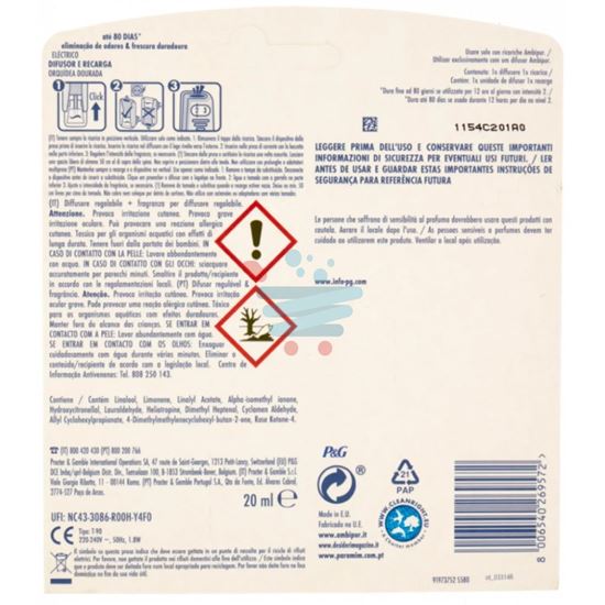 AMBI PUR DEODORANTE AMBIENTI ELETTRICO 80 GIORNI VANIGLIA 20ML