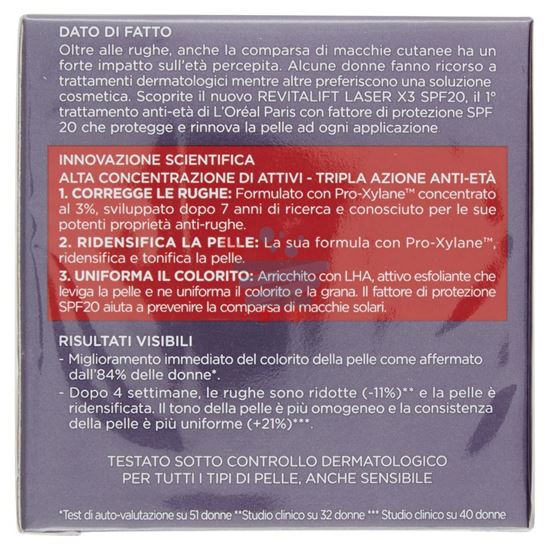 L'ORÉAL PARIS REVITALIFT LASER X3 - CREMA VISO ANTI-ETÀ SPF 20 50 ML