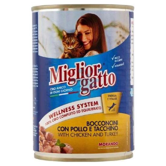 MIGLIOR GATTO BOCCONI POLLO E TACCHINO 405GR