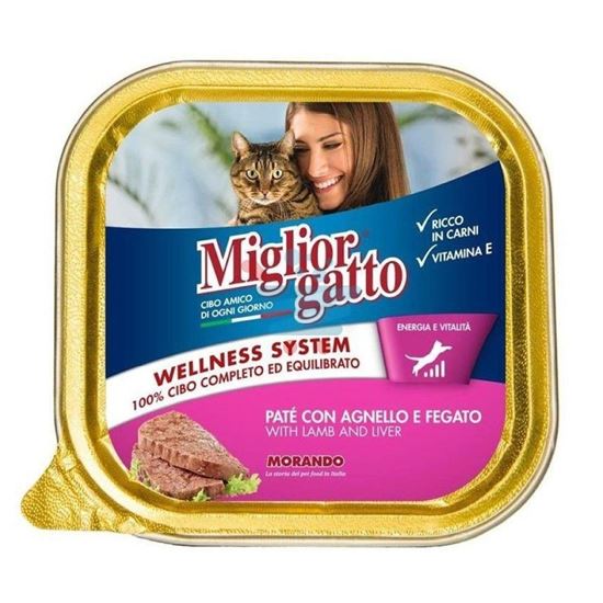 MIGLIOR GATTO VASCHETTA PATE AGNELLO E FEGATO 100GR