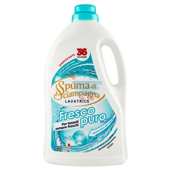 SPUMA DI SCIAMPAGNA LAVATRICE FRESCO PROFUMO PURO IGIENIZZANTE 36 LAVAGGI 1620ML