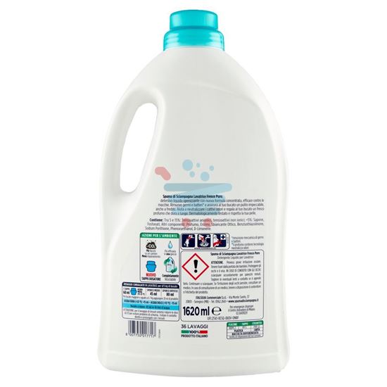 SPUMA DI SCIAMPAGNA LAVATRICE FRESCO PROFUMO PURO IGIENIZZANTE 36 LAVAGGI 1620ML