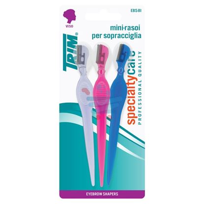 Trim mini rasoi per sopracciglia 3 pezzi