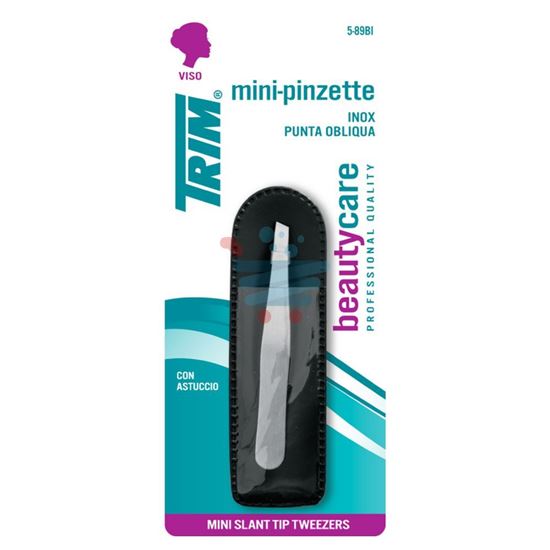 TRIM PINZETTA DA VIAGGIO CON PUNTA OBBLIQUA E ASTUCCIO