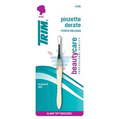 Trim pinzetta dorata con punta obliqua