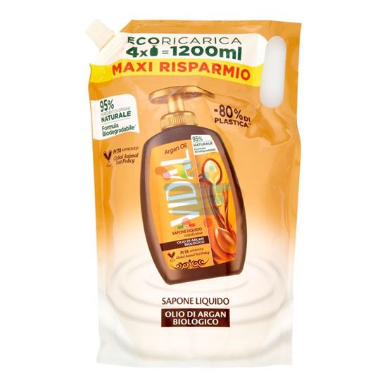 VIDAL SAPONE LIQUIDO BUSTA ARGAN 1200ML