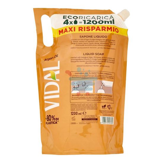 VIDAL SAPONE LIQUIDO BUSTA ARGAN 1200ML