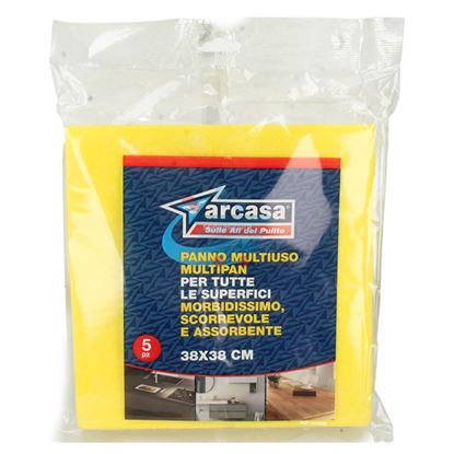 ARCASA PANNO GIALLO TNT 38X38 CM 5 PEZZI