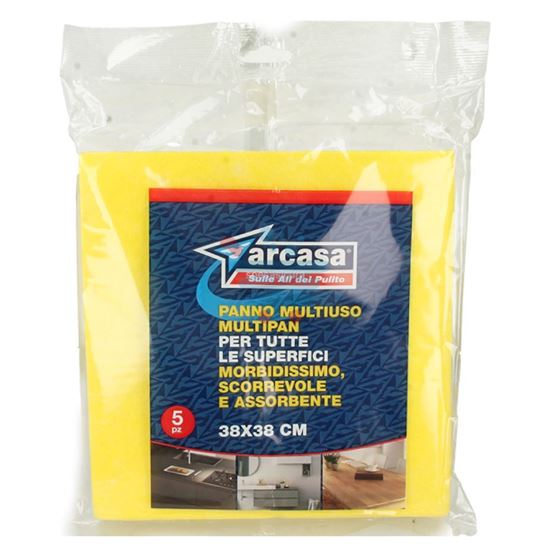 ARCASA PANNO GIALLO TNT 38X38 CM 5 PEZZI
