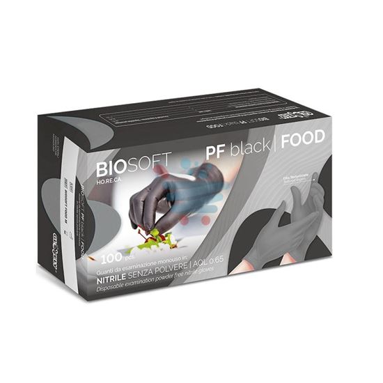 BLACKFOOD  GUANTI IN NITRILE NERO SENZA POLVERE XL 100PZ