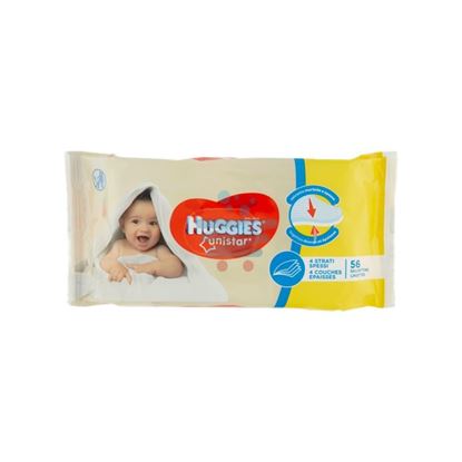 HUGGIES UNISTAR SALVIETTE UMIDIFICATE PER BAMBINI 56 PEZZI