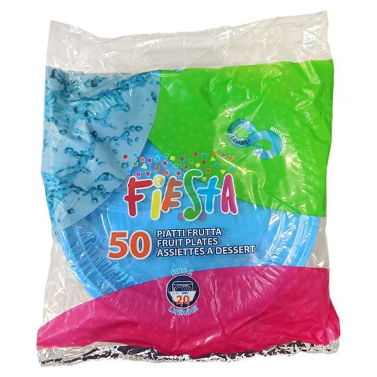 ARISTEA PIATTI FRUTTA AZZURRO RIUTILIZZABILI 50 PEZZI