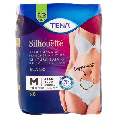 TENA ASSORBENTI SILHOUETTE A VITA BASSA BLANC MISURA M 6 PEZZI