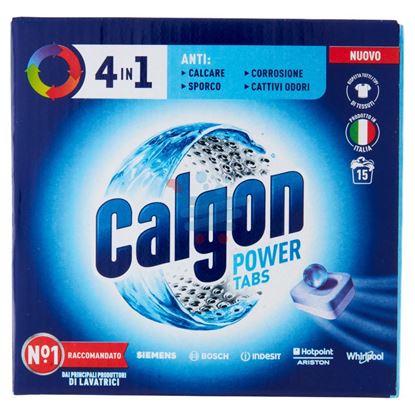 CALGON TABS 4 IN 1 ANTICALCARE ANTISPORCO ANTICORROSIONE ANTI CATTIVI ODORI 15 TABS