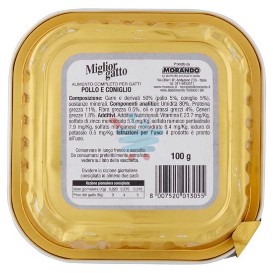 MIGLIOR GATTO VASCHETTA POLLO E CONIGLIO 100GR