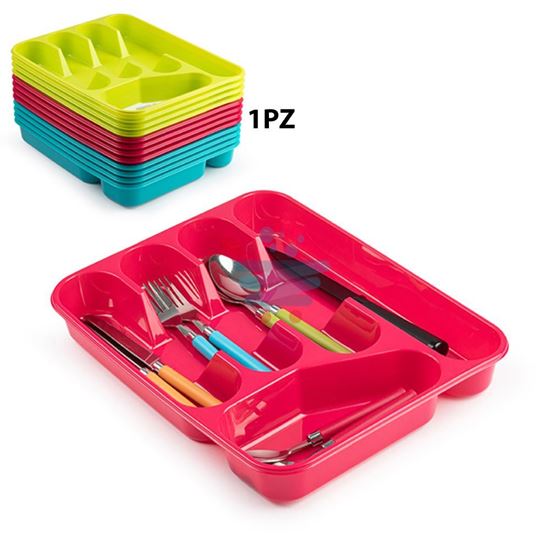 PLASTIC FORTE PORTA POSATE COLORATO