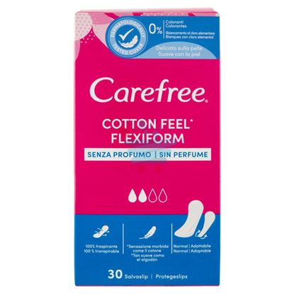 CAREFREE SALVASLIP COTTON FEEL FLEXIFORM SENZA PROFUMO  30 PEZZI