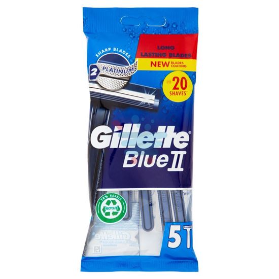 GILLETTE BLU II LAME CHE DURANO A LUNGO 5 PEZZI