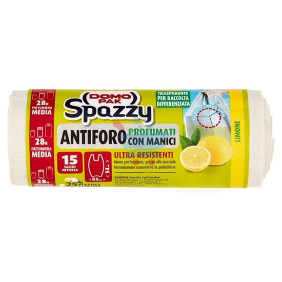 DOMOPAK SPAZZY SACCHETTI SPAZZATURA LIMONE