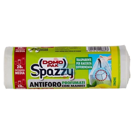 DOMOPAK SPAZZY SACCHETTI SPAZZATURA LIMONE