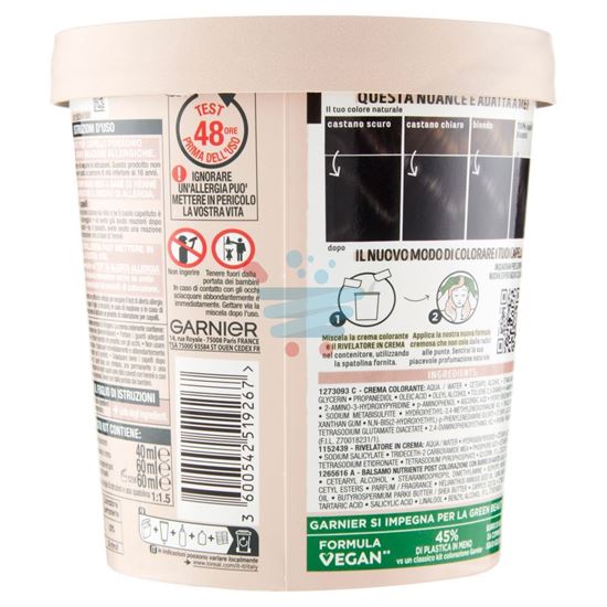GARNIER GOOD 3.0 CIOCCOLATO CASTANO FONDENTE, COLORAZIONE PERMANENTE SENZA AMMONIACA, 90% ORIGINE NATURALE