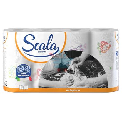 SCALA CARTA CASA TRAPUNTATA ASCIUGATUTTO 4 ROTOLI