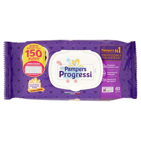 PAMPERS SALVIETTE BABY PROGRESSI 63 PEZZI
