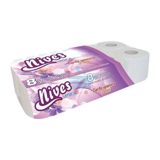 NIVES CARTA IGIENICA 8 ROTOLI 3 VELI SUPERIOR