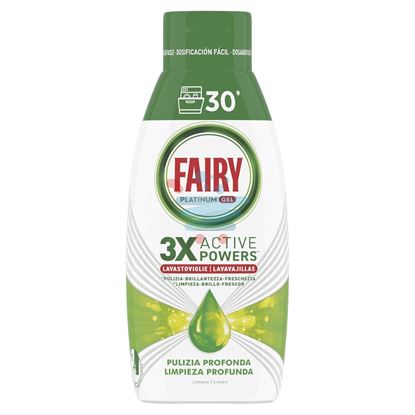FAIRY PLATINUM GEL LIMONE VERDE 30 LAVAGGI 600 ML