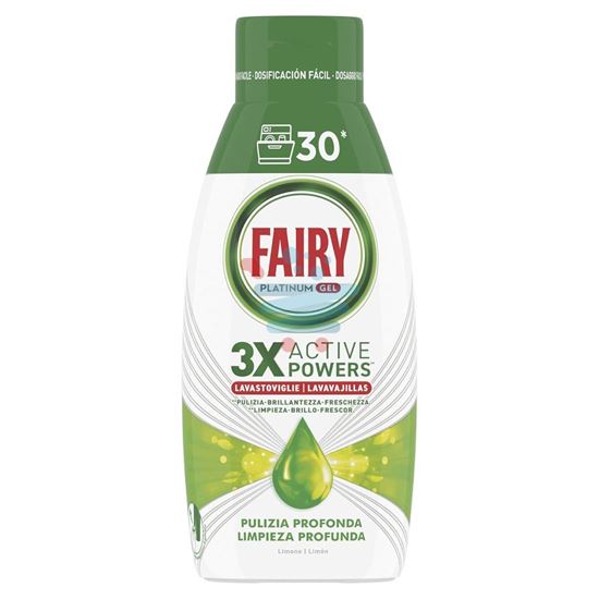FAIRY PLATINUM GEL LIMONE VERDE 30 LAVAGGI 600 ML