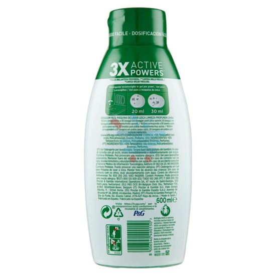 FAIRY PLATINUM GEL LIMONE VERDE 30 LAVAGGI 600 ML