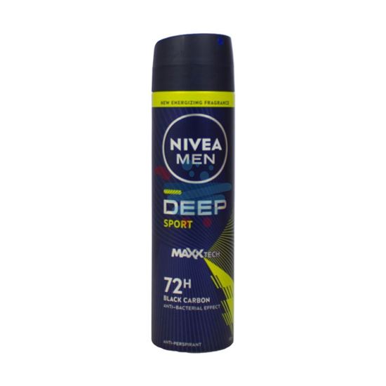 NIVEA MEN DEODORANTE SPRAY DEEP SPORT 72H BLACK CARBON 150 ML