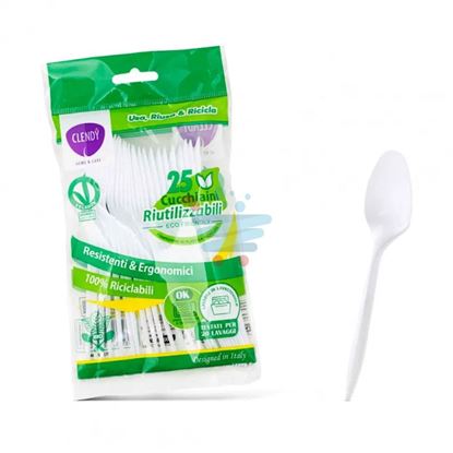 CLENDY CUCCHIAINI RIUTILIZZABILI 25PZ