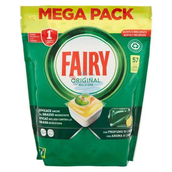FAIRY ORIGINAL ALL IN ONE DETERSIVO PER LAVASTOVIGLIE LEMON 57 CAPSULE
