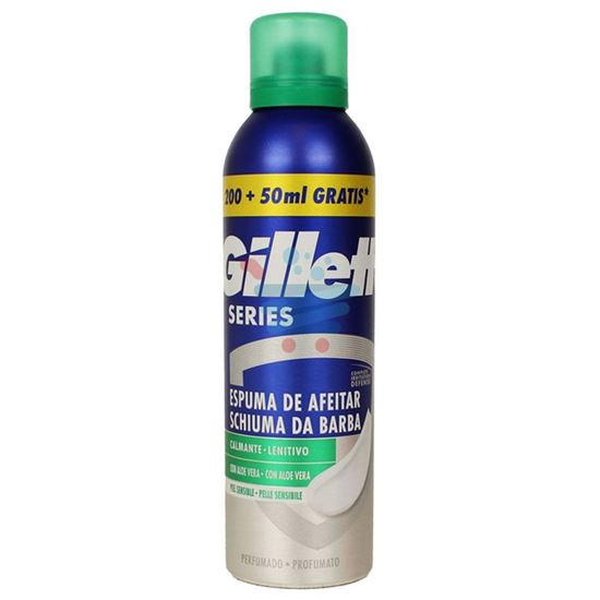 GILLETTE SERIES SCHIUMA DA BARBA LENITIVO CON ALOE VERA PELLE SENSIBILE 250 ML