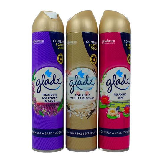 GLADE DEODORANTE AMBIENTI SPRAY 300 ML ASSORTITO: LAVENDER - RELAXING ZEN - VANIGLIA 300ML
