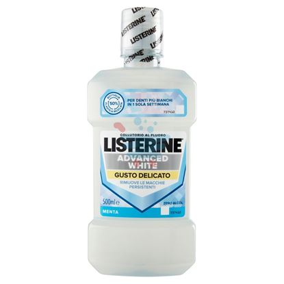 LISTERINE ADVANCED WHITE GUSTO DELICATO MENTA 500 ML