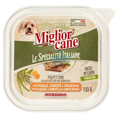 MIGLIOR CANE LE SPECIALITÀ ITALIANE POLPETTONE CON POLLO, CAROTE E FAGIOLINI 150 GR