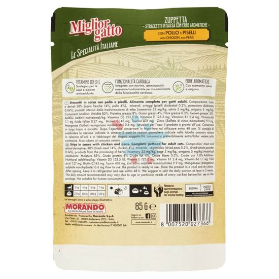 MIGLIOR GATTO LE SPECIALITÀ ITALIANE ZUPPETTA CON POLLO E PISELLI 85 G