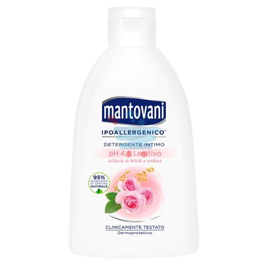 MANTOVANI DETERGENTE INTIMO LENITIVO pH 4.5 ACQUA DI ROSE E AVENA 250 ML